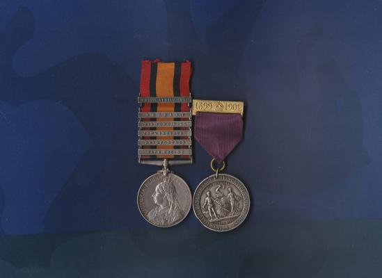 QSA  And Birmingham Boer War Tribute Medal To The Cold Gds